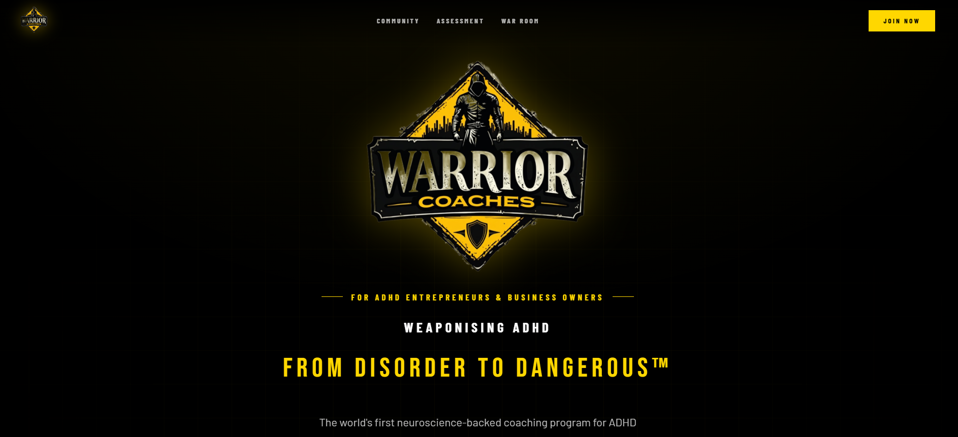 Warrior Coaches website